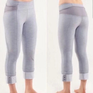 LULULEMON | RIDE ON CROP REFLECTIVE GREY SLUB  DENIM